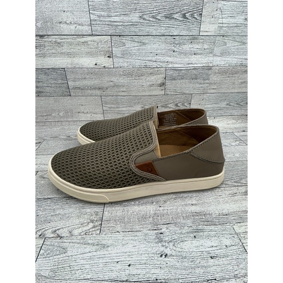 Olukai Pehuea Mesh Slip On Sneakers Olive Green Womens‎ Size 6.5 - Picture 3 of 12